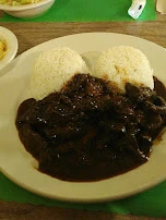 Pepper Steak with Rice and a Side of Cabbage