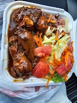 Stew Chicken with Rice and Beans Salad